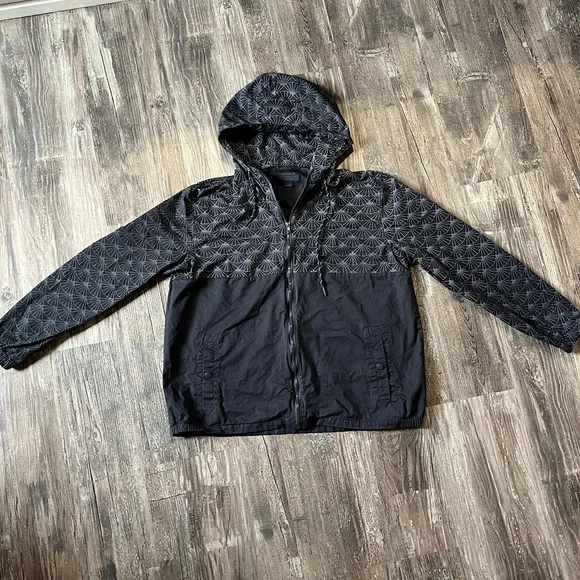 Nomad Navy and White Lightweight windbreaker Zip-up Spring Jacket Size XL - Picture 2 of 13